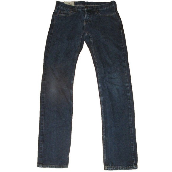 Hollister Men's Skinny Dark Blue Jeans 29 x 32 Button Fly - Picture 1 of 4